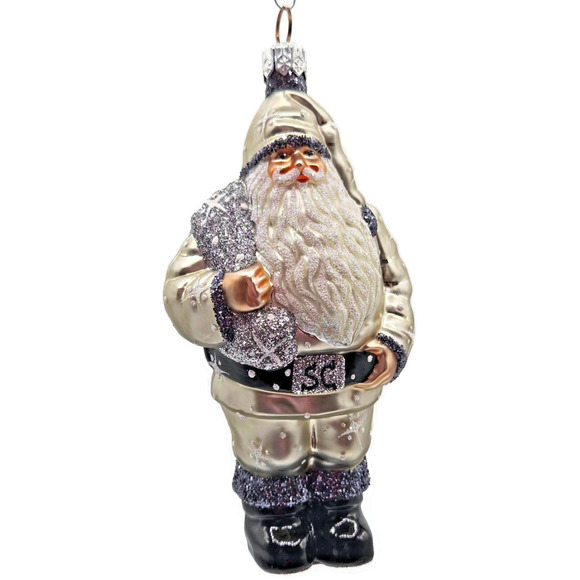 Patricia Breen Nordstrom Santa Claus Platinum Snowflakes Christmas Tree Ornament - Picture 1 of 11